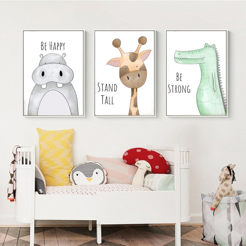 Poster met Cartoondieren